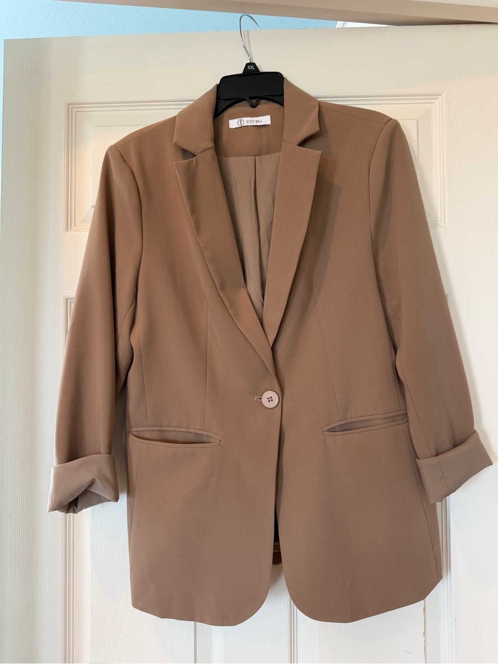 Women’s Tan Single-Button Blazer by Cider